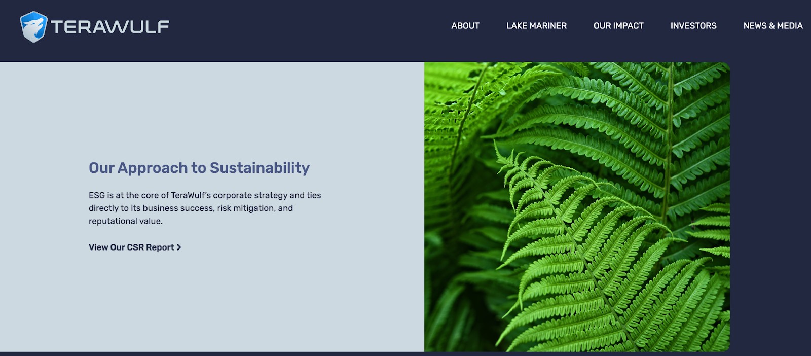 <span translate="no">TeraWulf</span> sustainable mining
