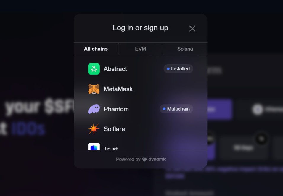 Connecting a crypto wallet