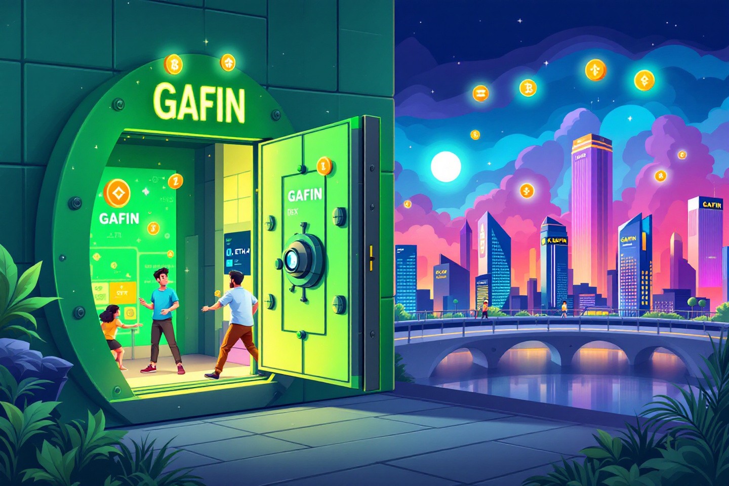 GAFIN token listings on crypto exchanges