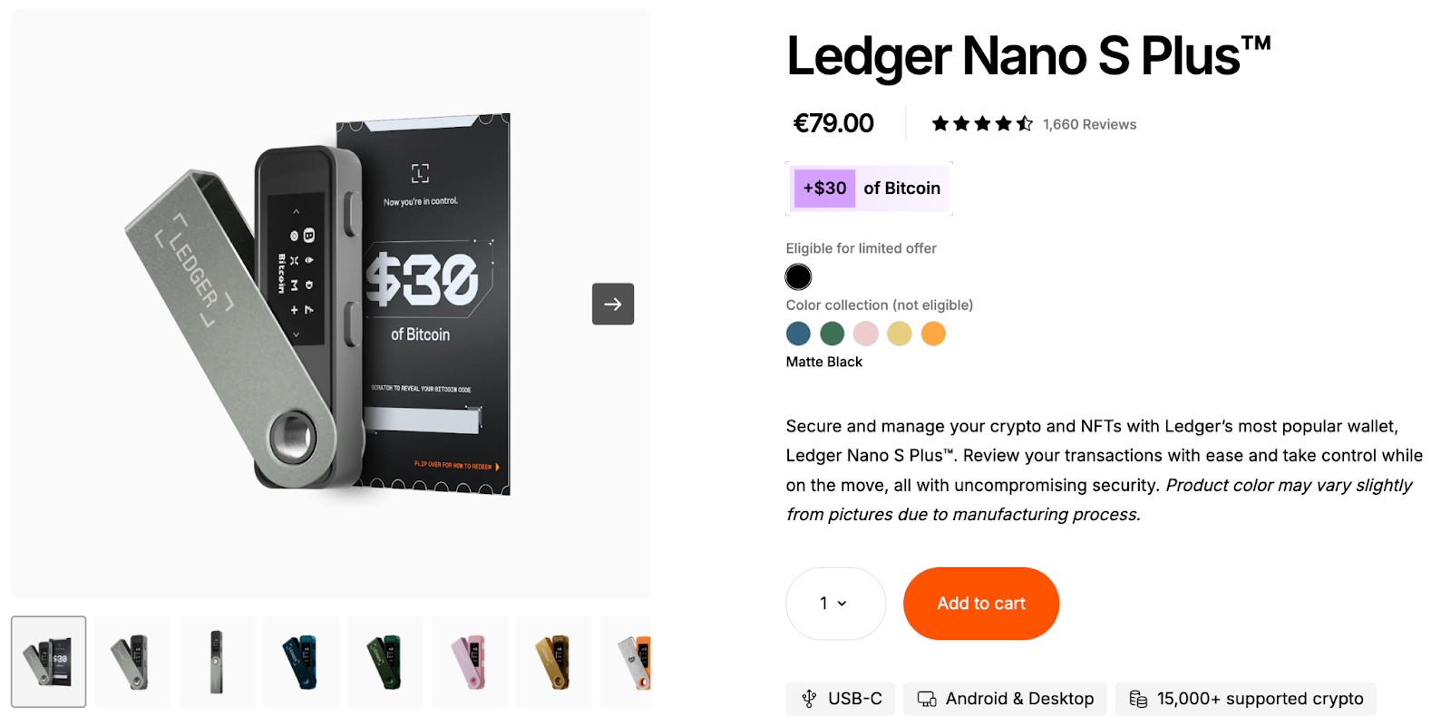 <span translate="no">Ledger</span> <span translate="no">Nano</span> S Plus