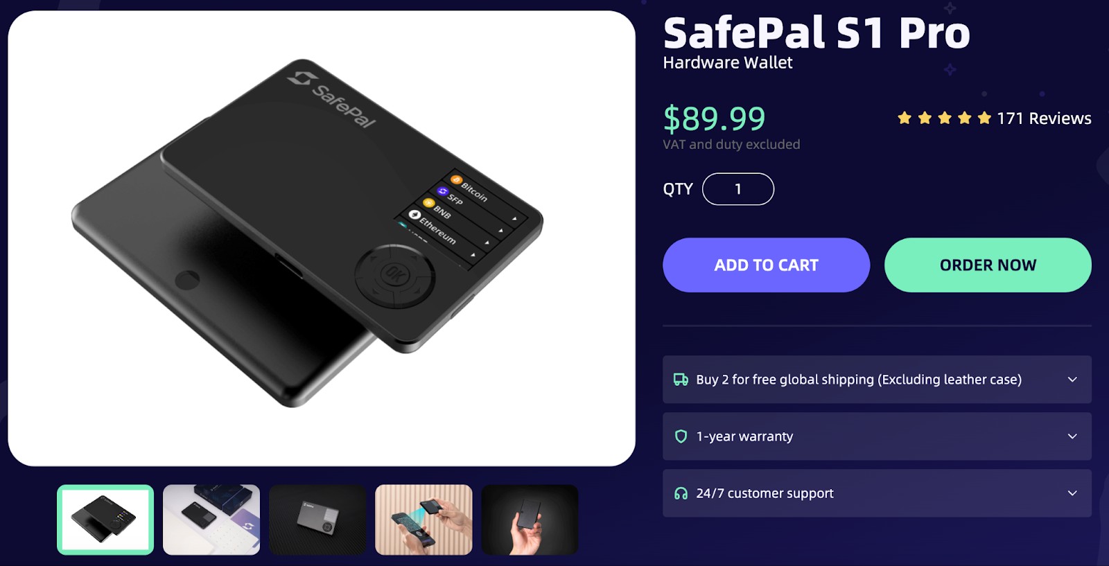 <span translate="no">SafePal</span> <span translate="no">S1</span> Pro
