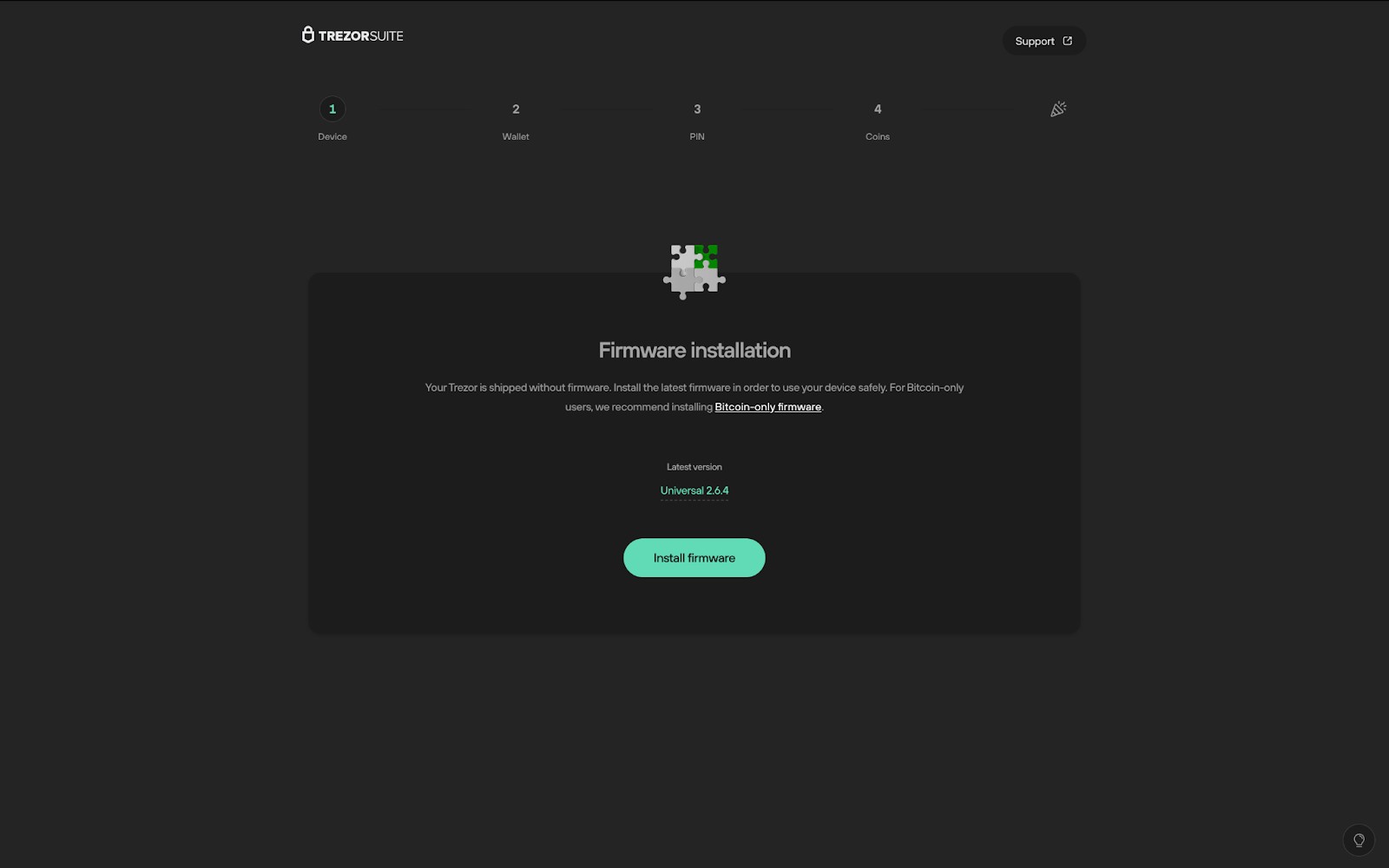Install <span translate="no">Trezor</span> suite