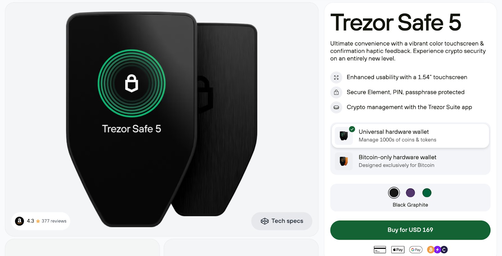 <span translate="no">Trezor</span> Safe 5