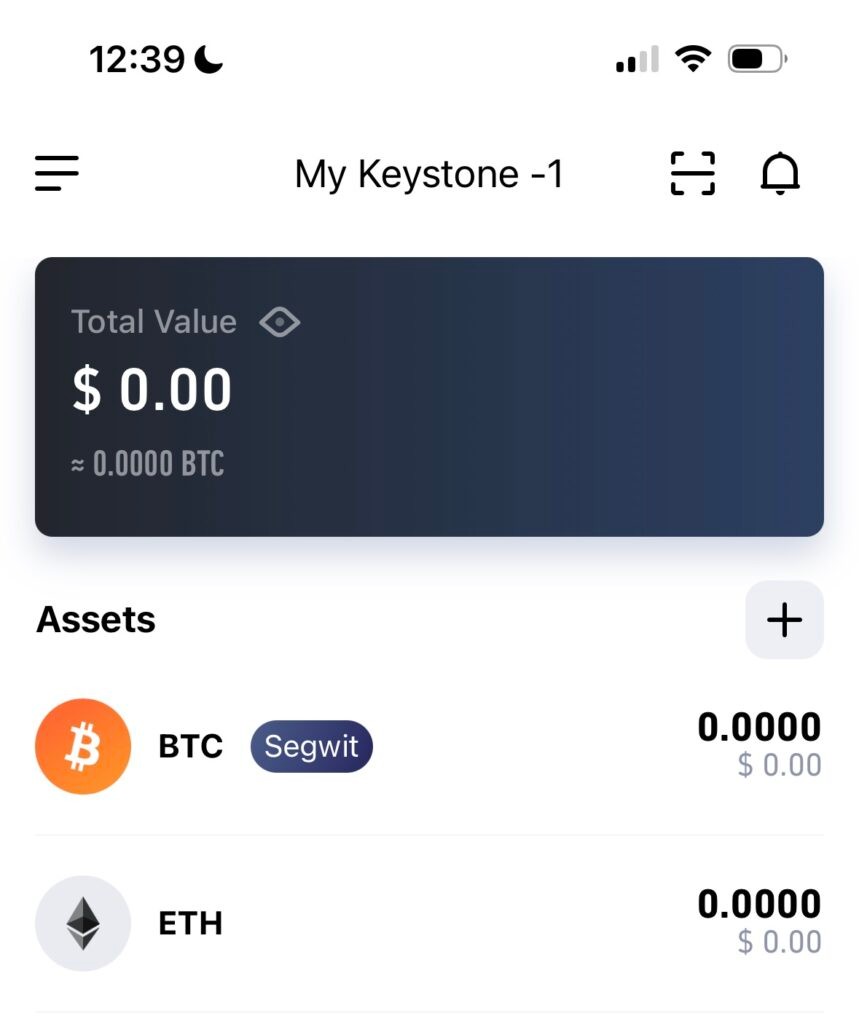 Send and receive crypto on the <span translate="no">Keystone</span> <span translate="no">Pro</span> wallet