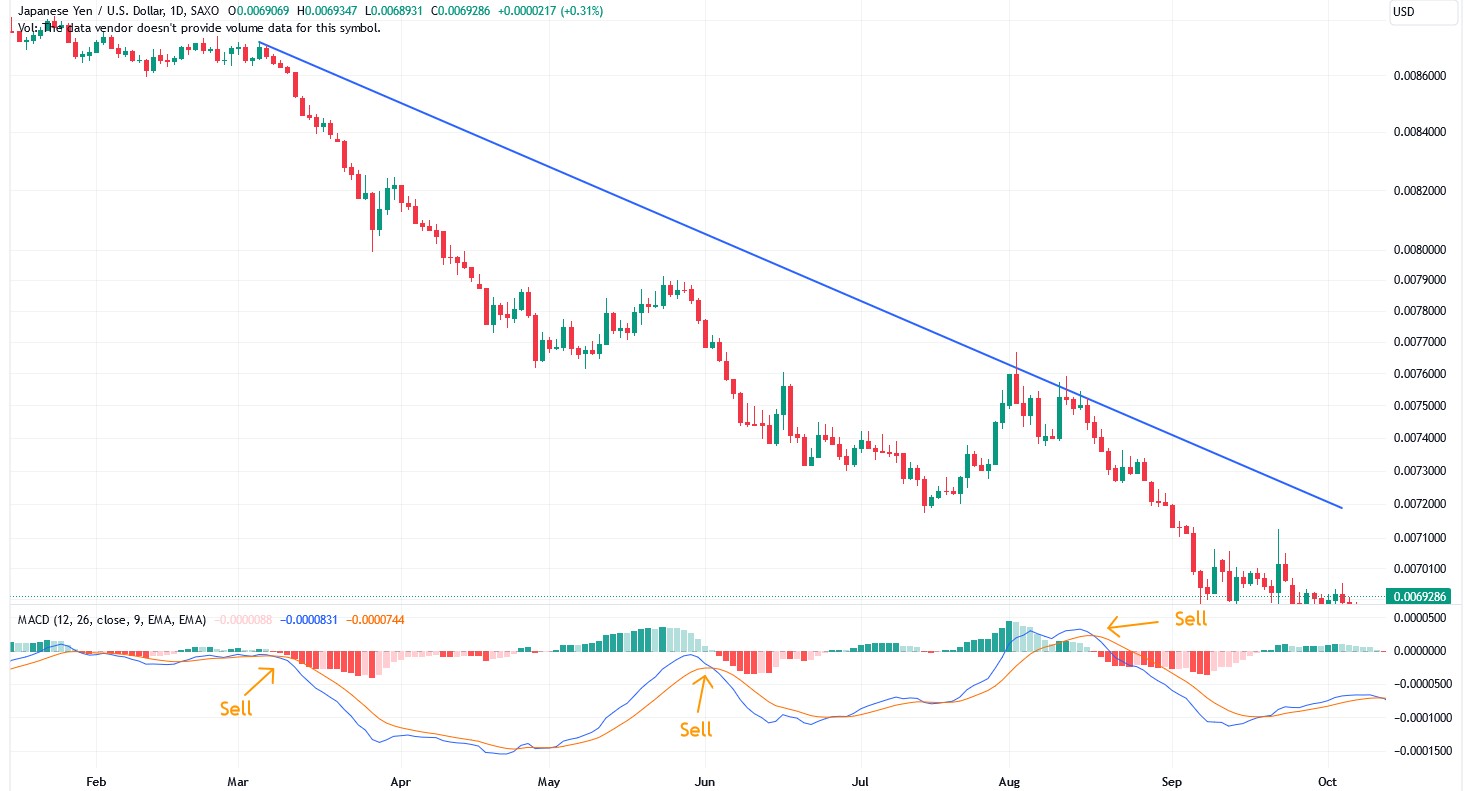 MACD trend following strategy