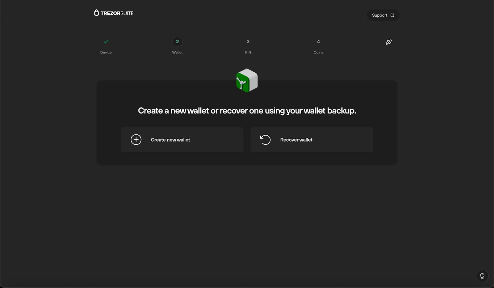 Create a wallet