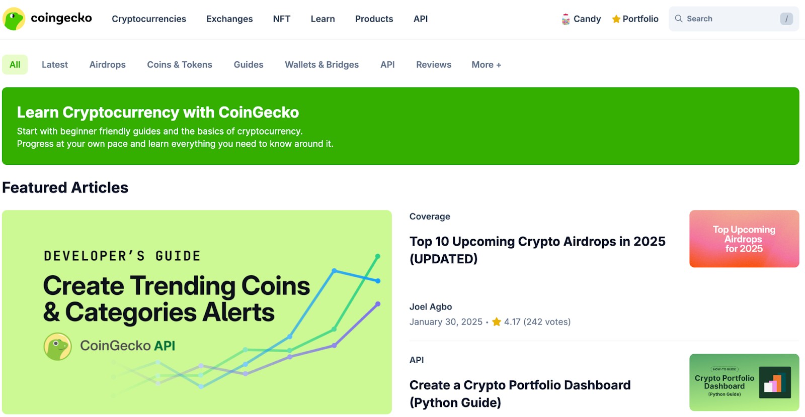 <span translate="no">CoinGecko</span> Learn & Earn