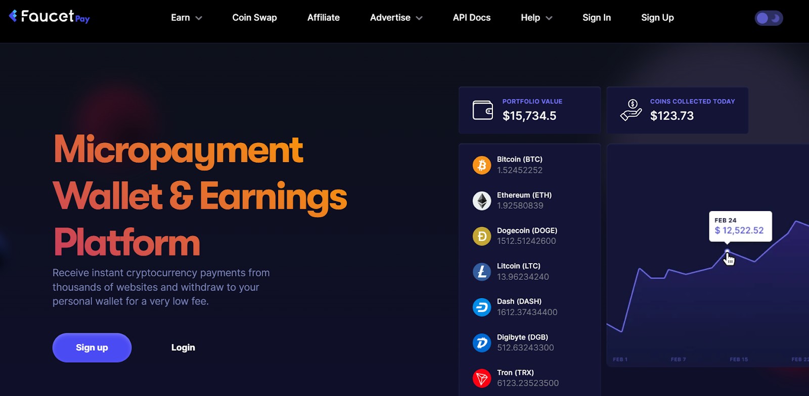 Криптокран FaucetPay