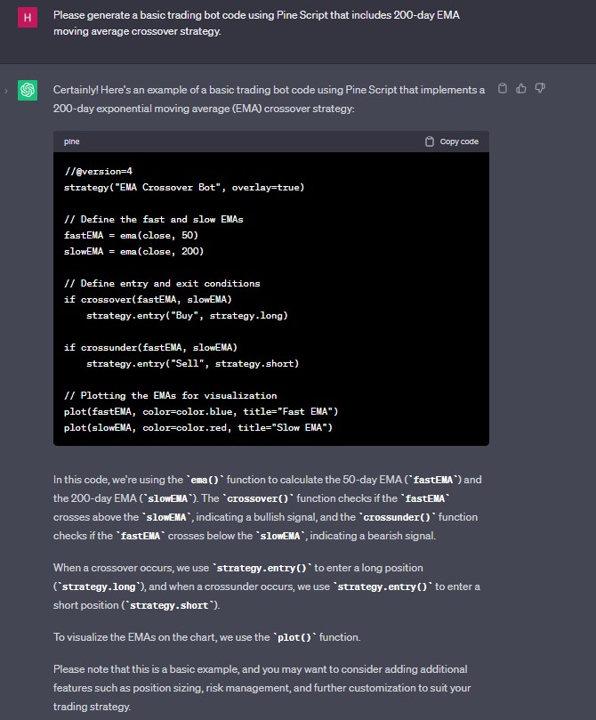 Як створити торгового AI-бота за допомогою ChatGPT