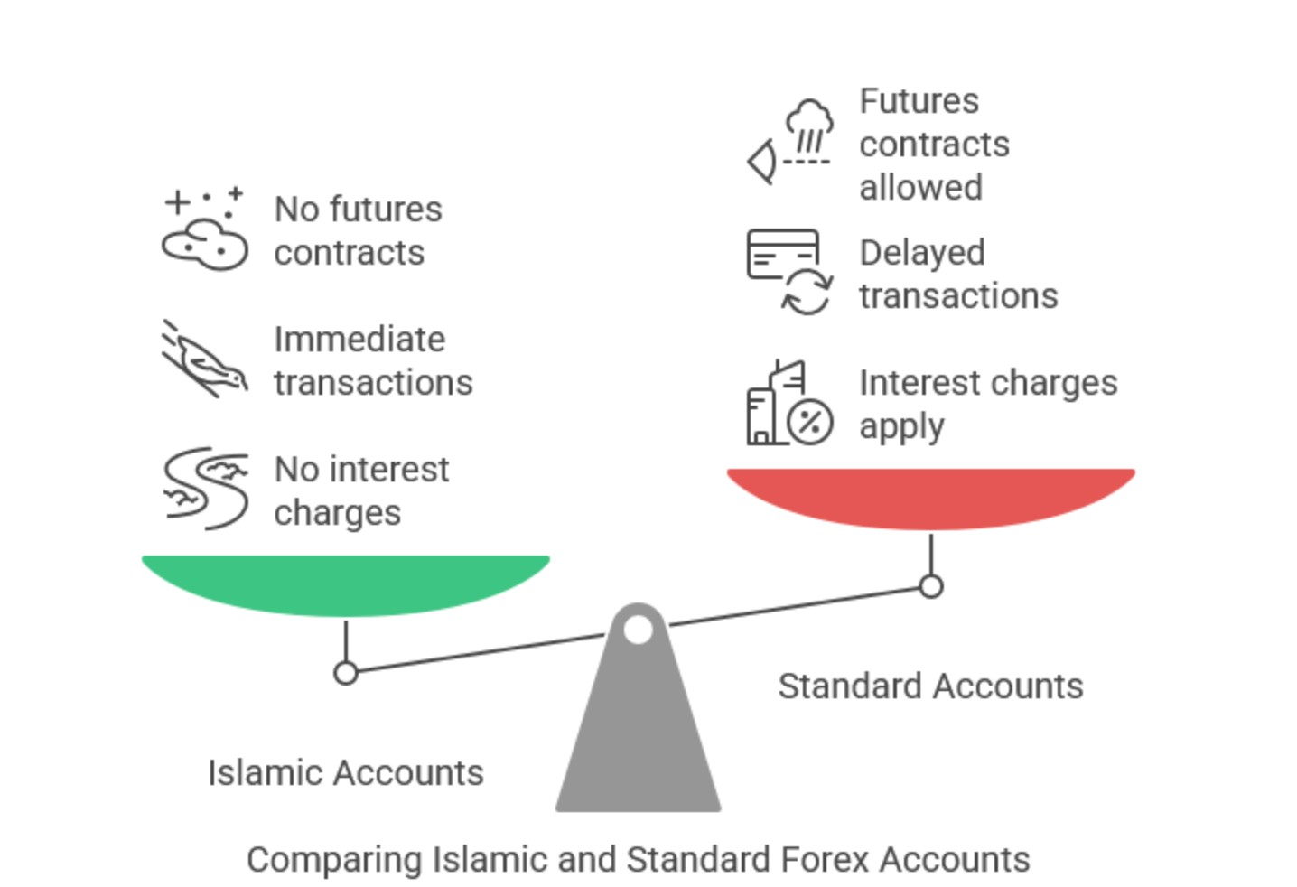 Comparing Islamic and standard <span translate="no">Forex</span> accounts
