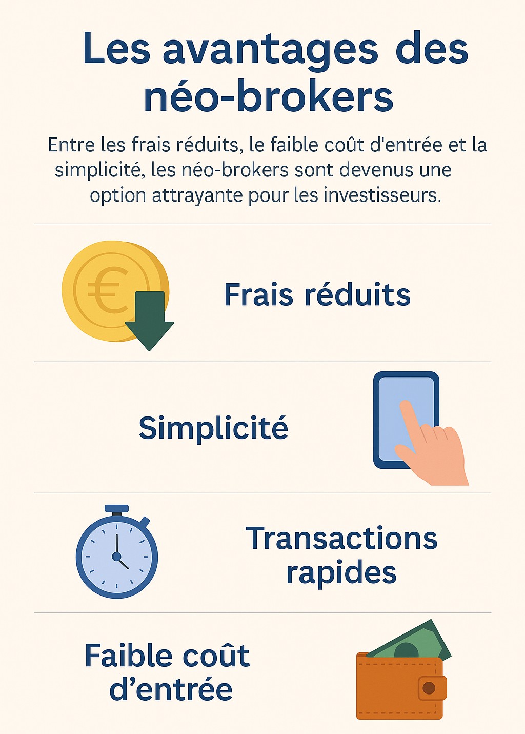 Les avantages des néo-brokers