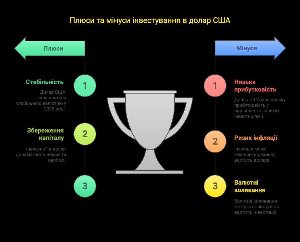 Плюси та мінуси інвестування в долар США