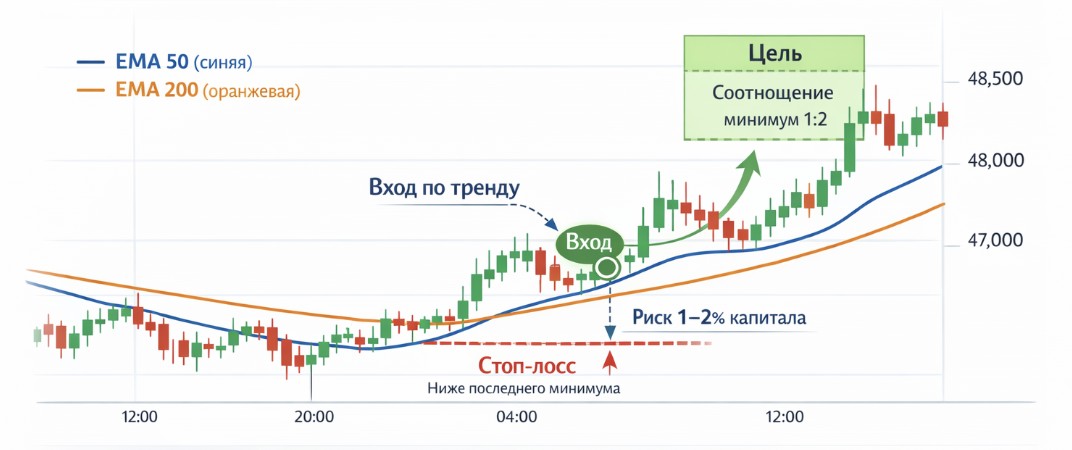 Пример простой трендовой стратегии