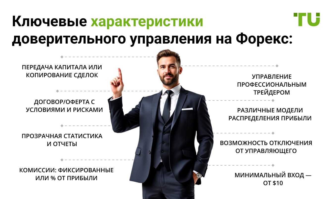 Ключевые характеристики доверительного управления на Форекс
