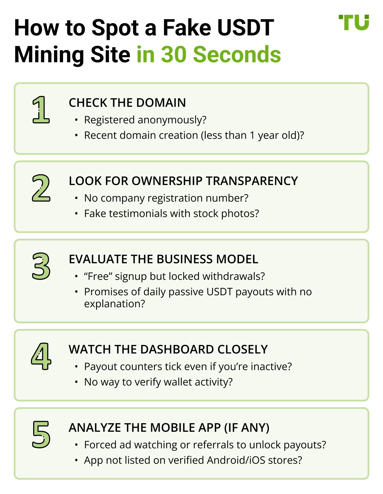 How to Spot a Fake USDT Mining Site in 30 Seconds