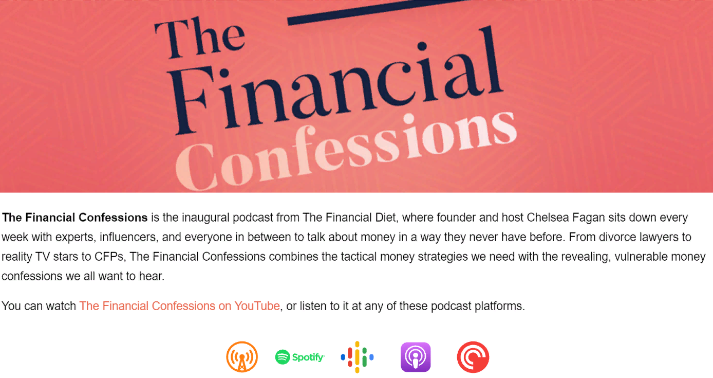 The Financial Confessions