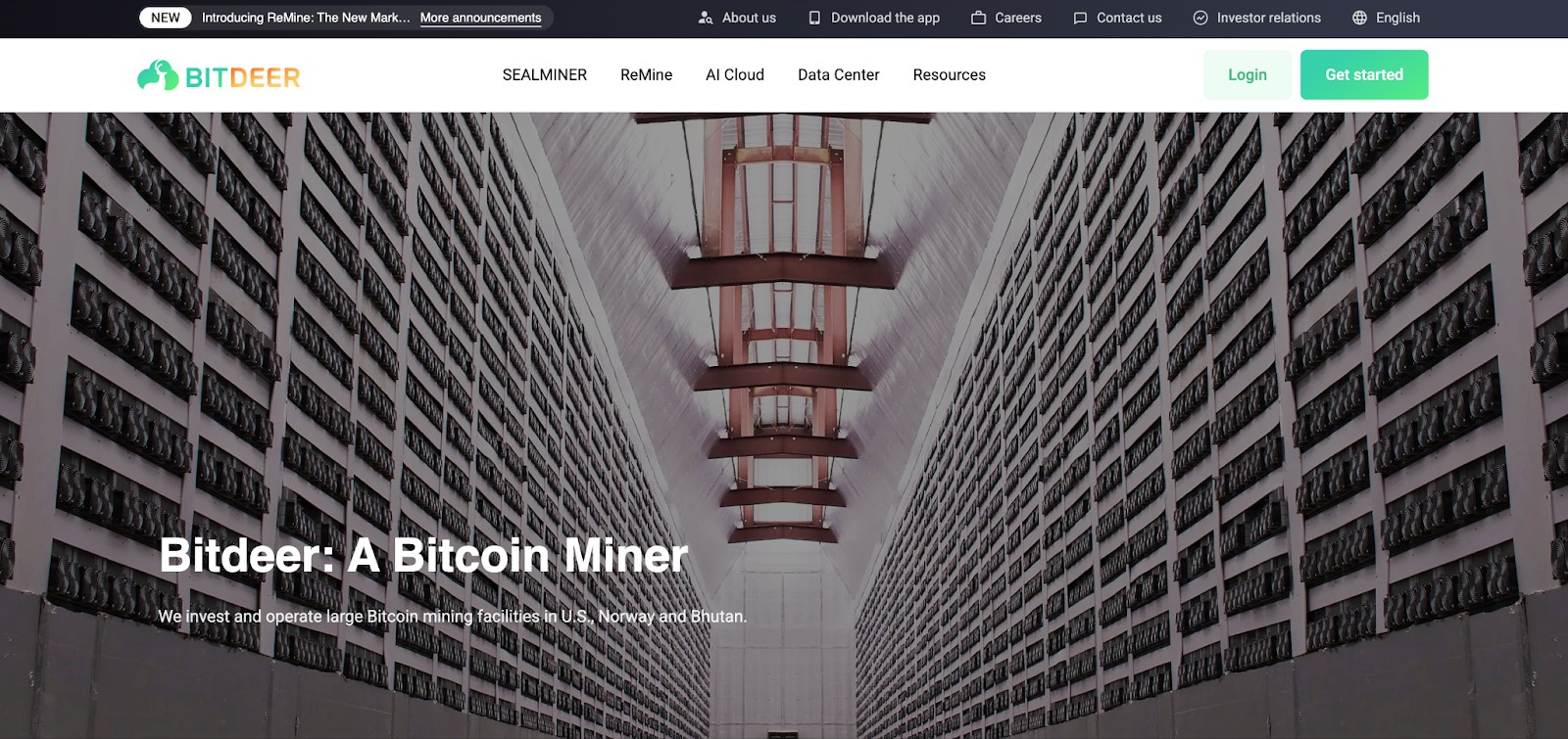 Главная страница Bitdeer