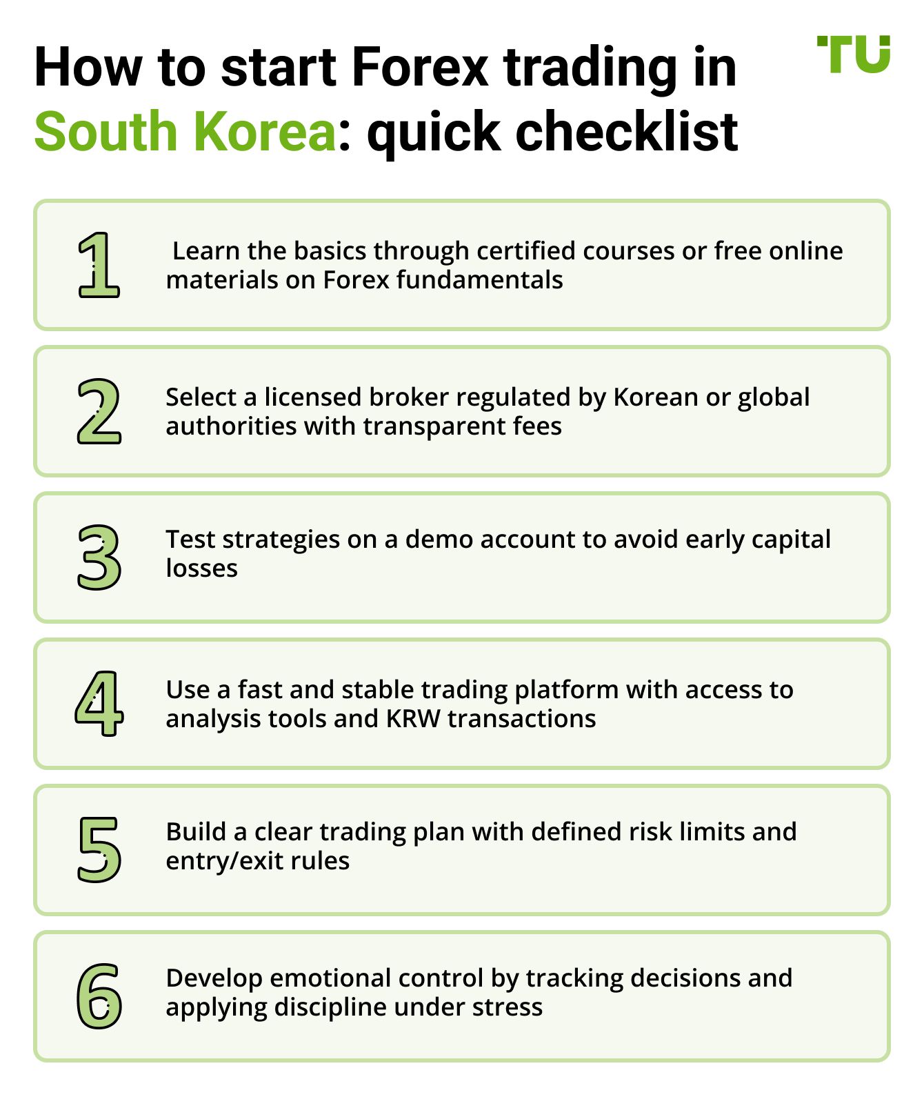 How to start ForexΒ trading in South Korea:Β quick checklist