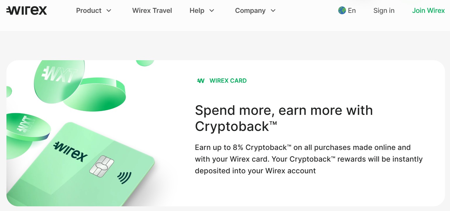 Кешбэк Wirex