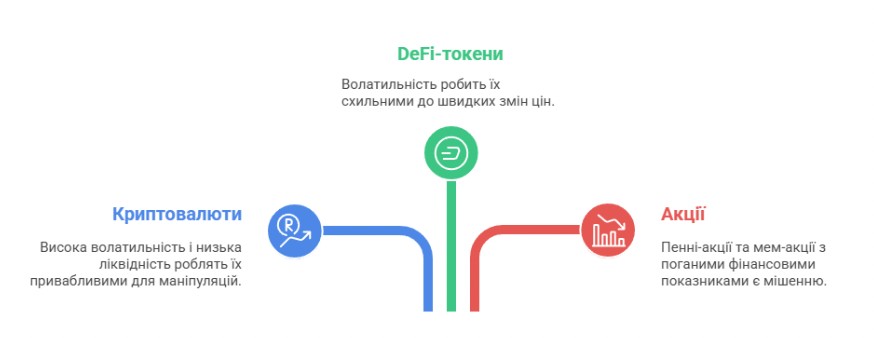 Які активи вибирають для Pump & Dump