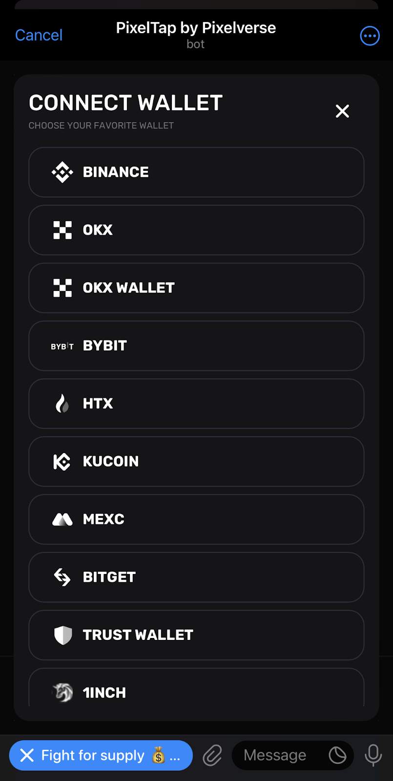 Choose your wallet