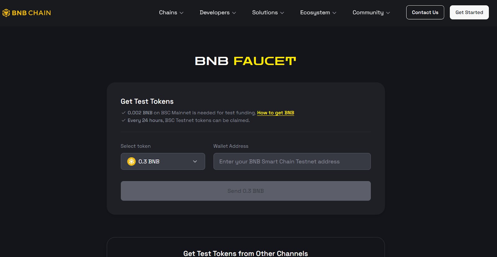 BNB Chain Testnet