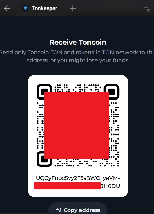 Пополнение способом Receive
