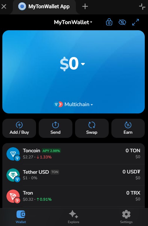 Кошелек MyTONWallet
