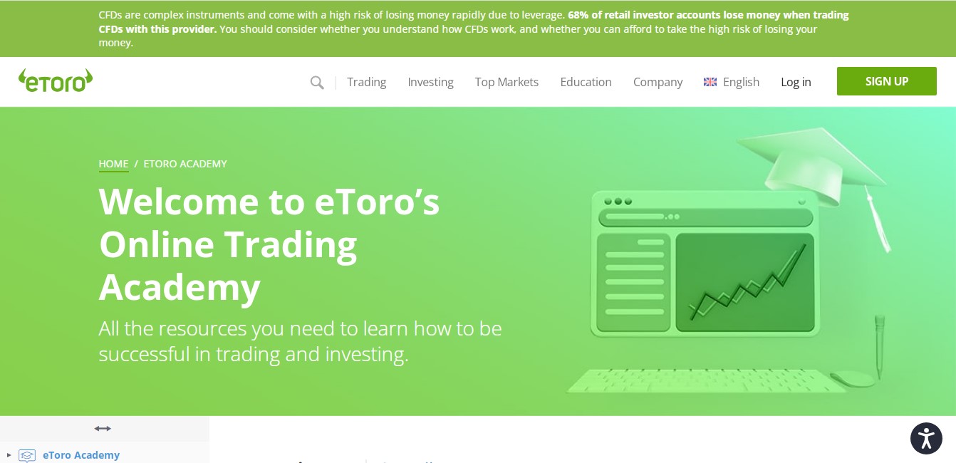 eToro trading academy