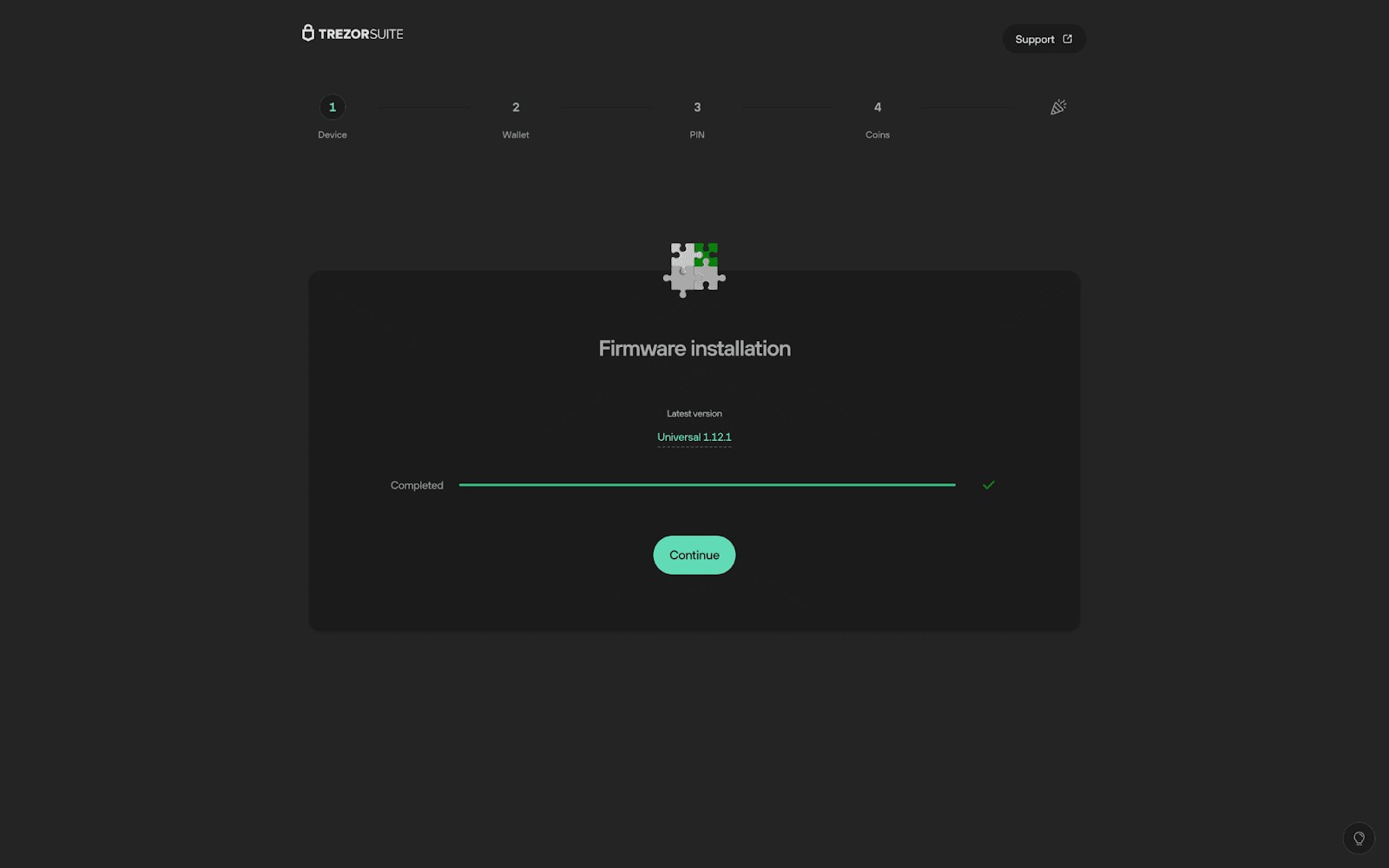 Trezor firmware update (Source: Trezor)