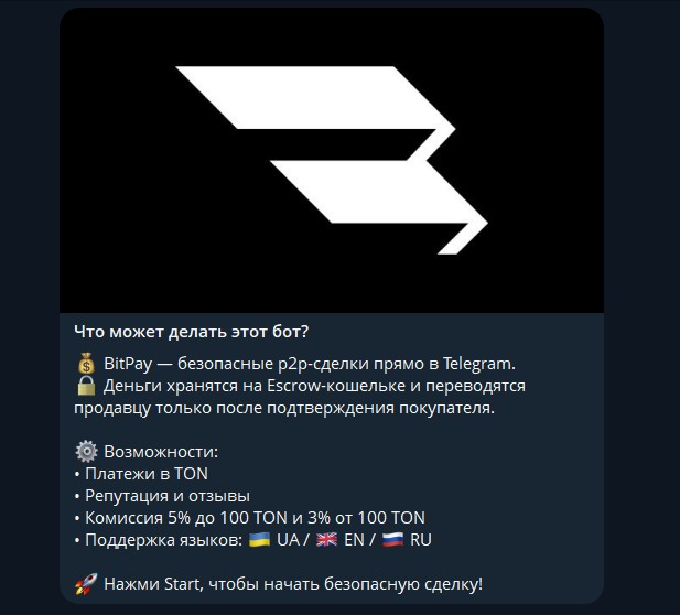 Один из Telegram-ботов BitPay