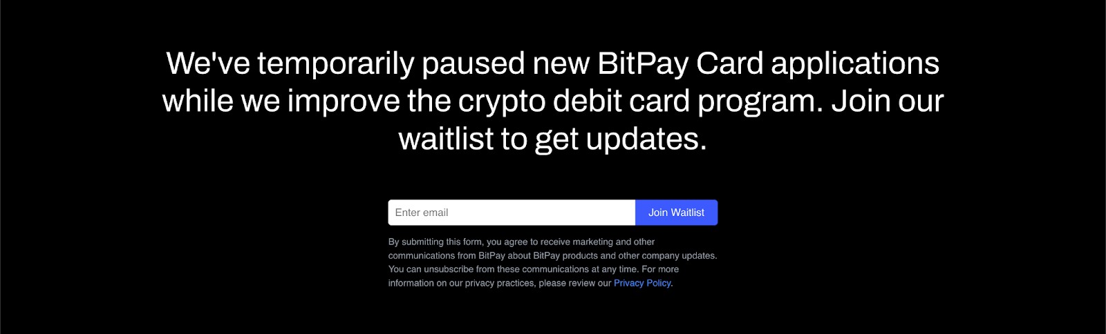 BitPay waitlist