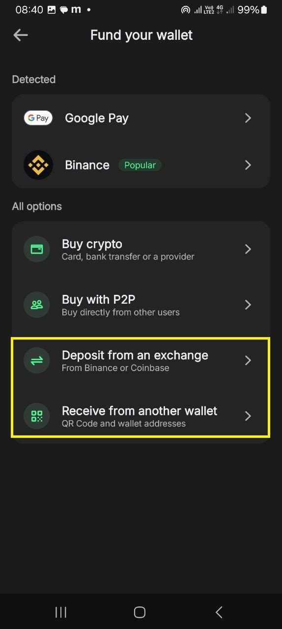 Пополнение Trust Wallet криптовалютой