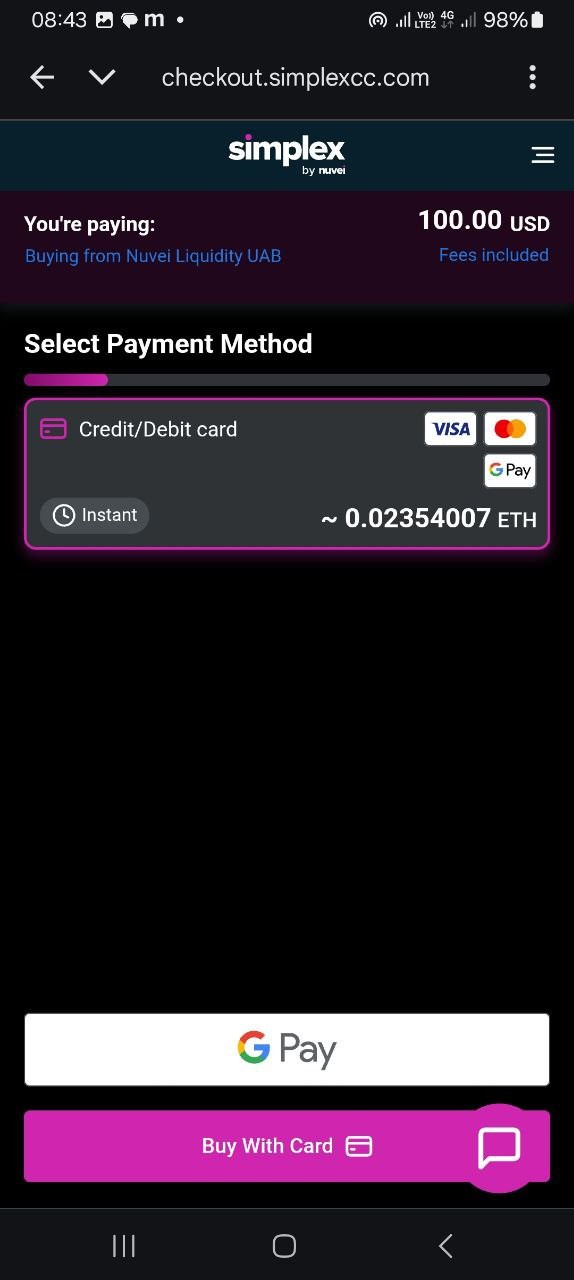 Платіжний провайдер для поповнення рахунку Trust Wallet