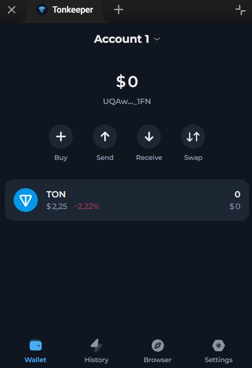 Гаманець Tonkeeper