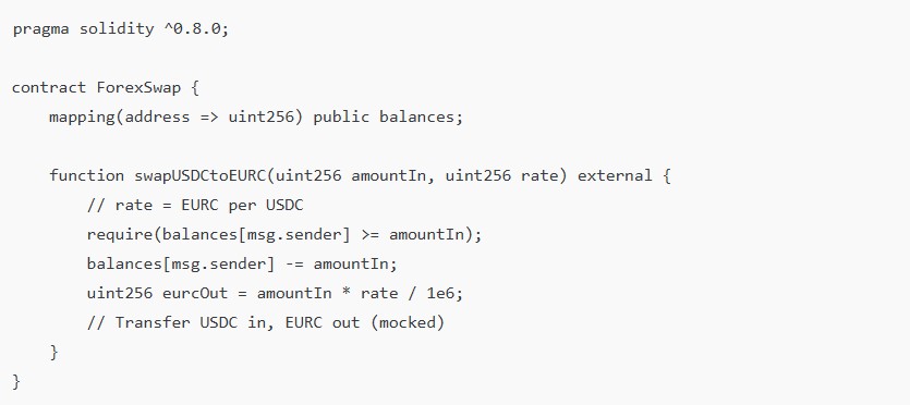 Stablecoin Forex Swap (Curve-style Pool)
