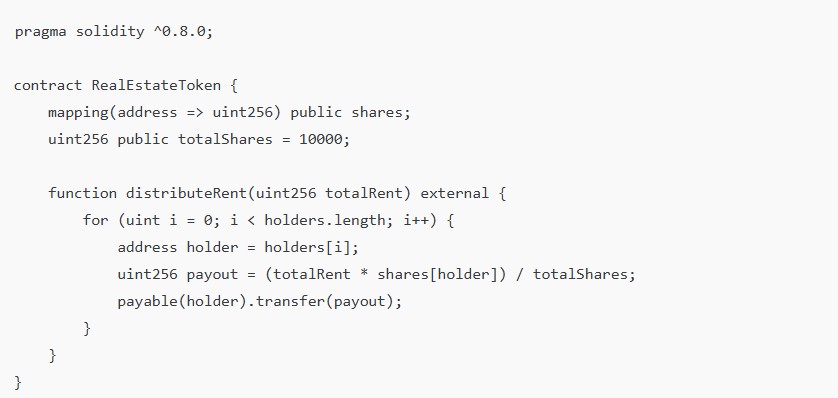 Tokenized Real Estate with Rent Distribution (RealT-style)