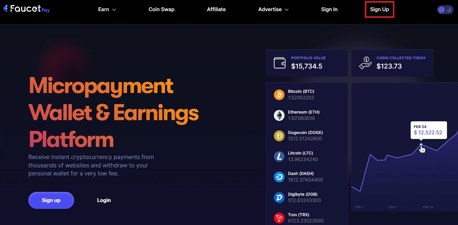 Сайт FaucetPay