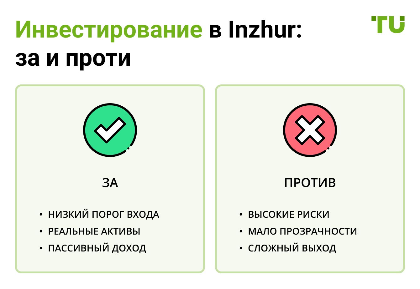 Инвестирование в Inzhur: за и проти