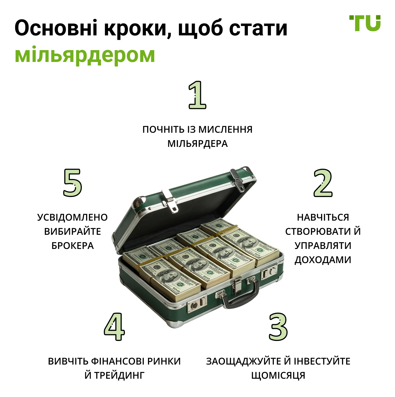 Основні кроки, щоб стати мільярдером