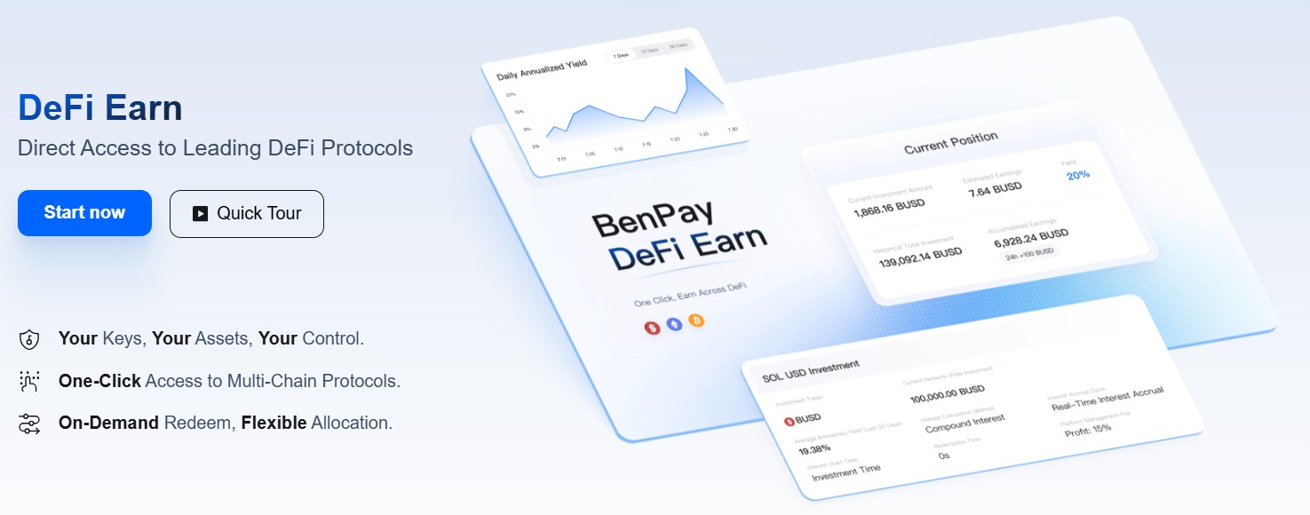 <span translate="no">DeFi</span> earn: multi-protocol crypto yield with one click