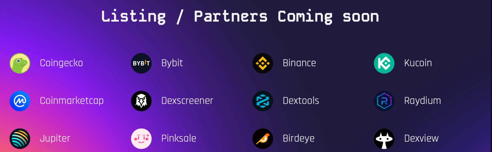 Listing / Partners (Coming soon)
