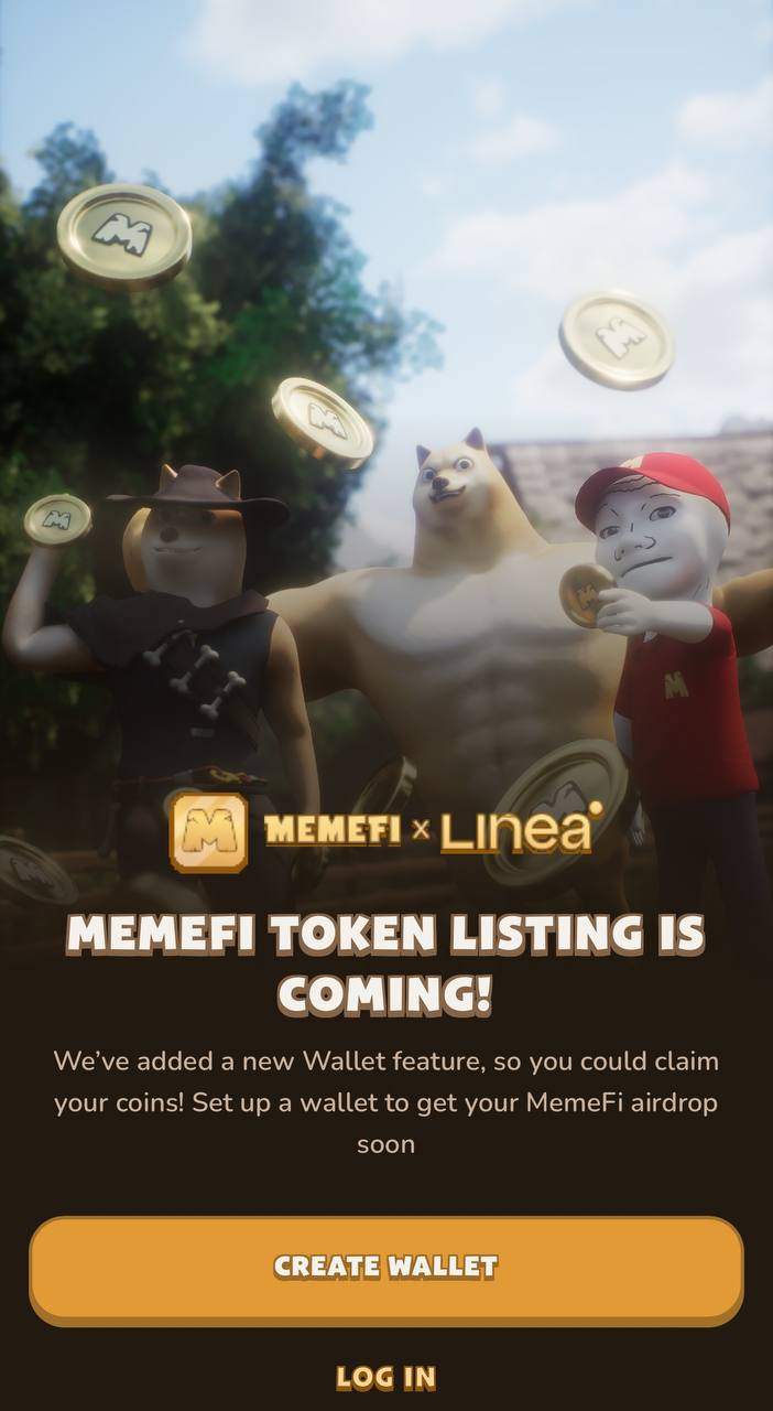 MemeFi әмиянды жасау беті