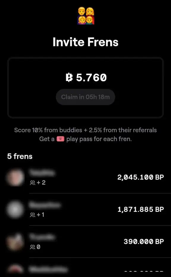 Blum App Реферальна сторінка