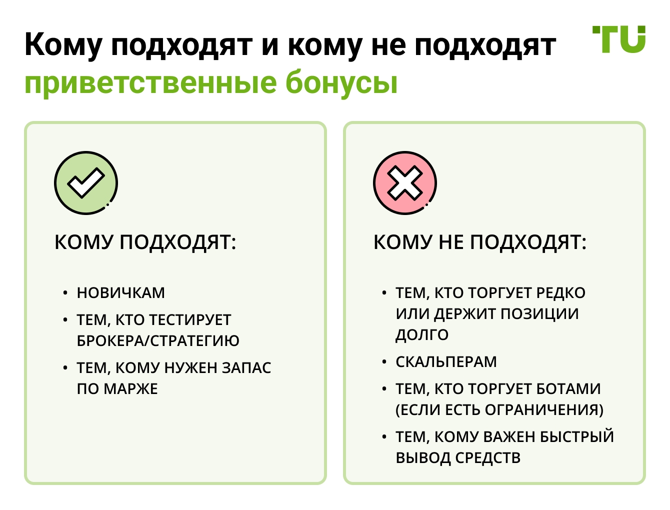 Кому подходят и кому не подходят приветственные бонусы