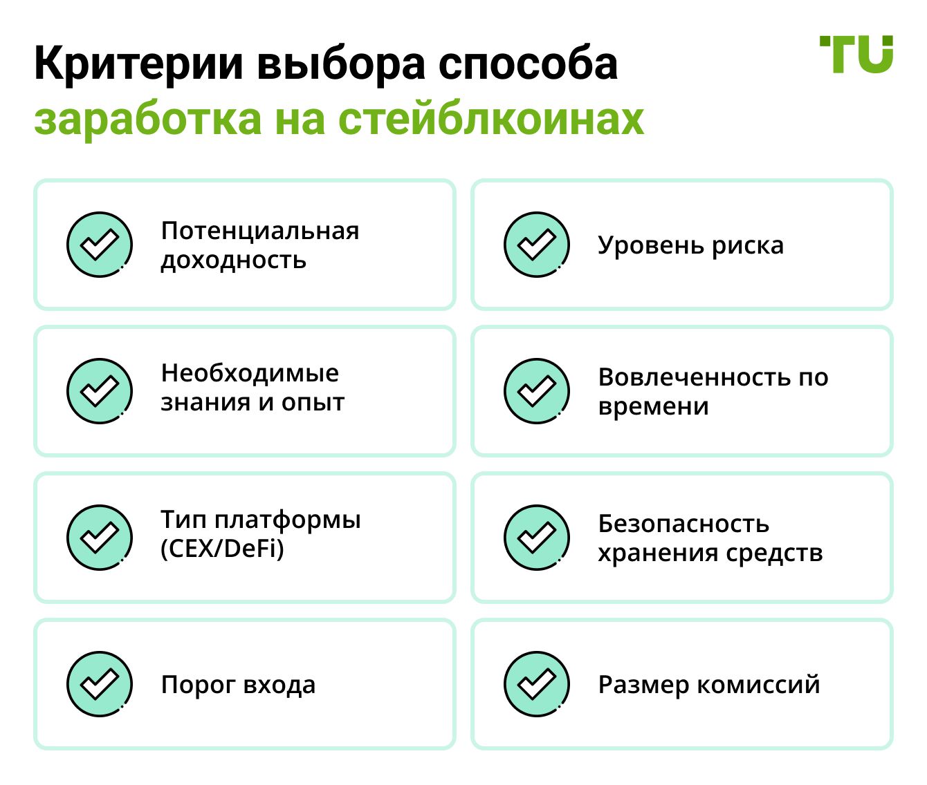 Критерии выбора способа заработка на стейблкоинах