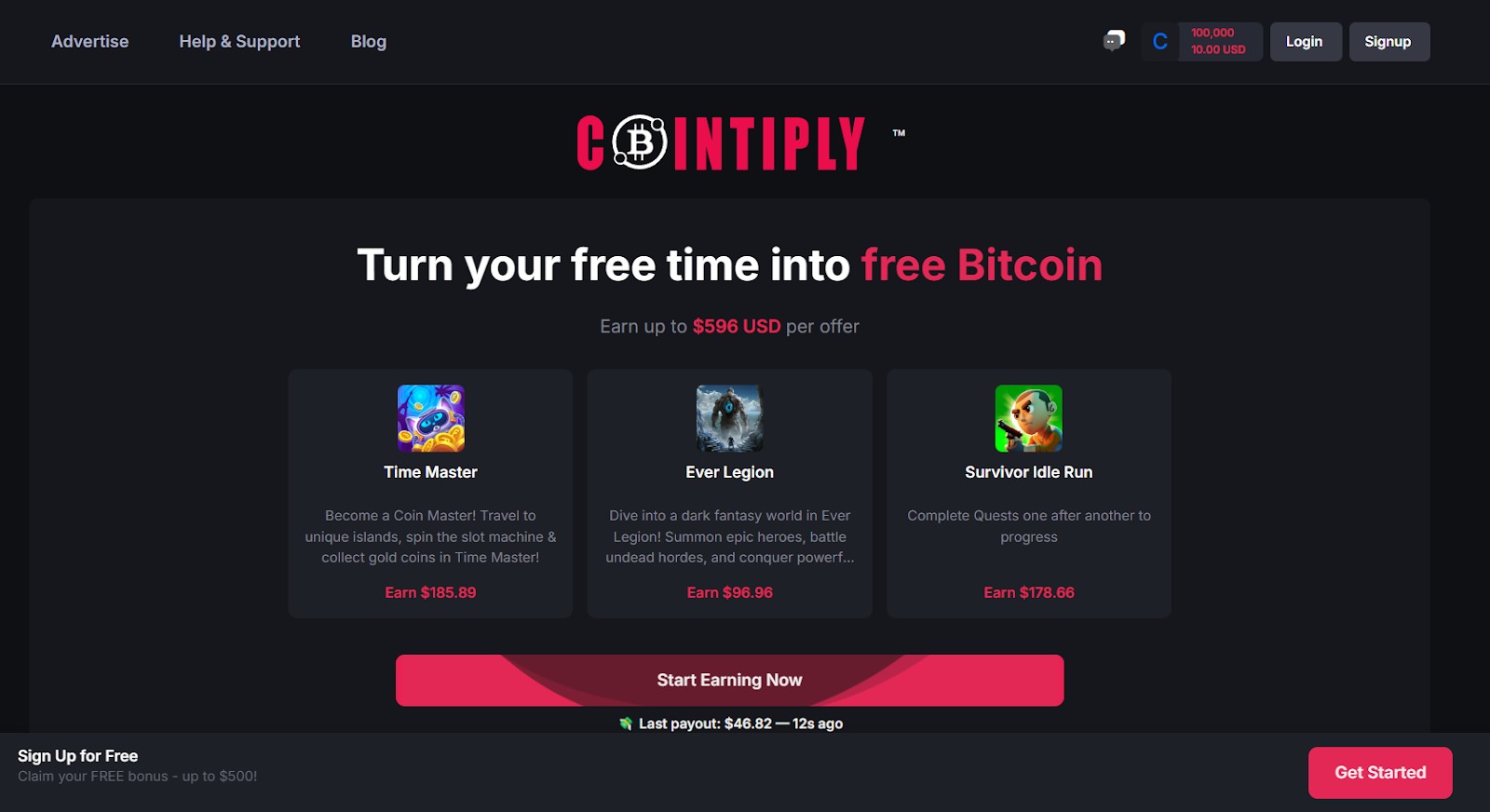 Криптокран Cointiply