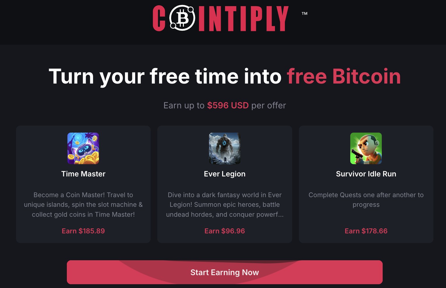Биткоїн-кран Cointiply