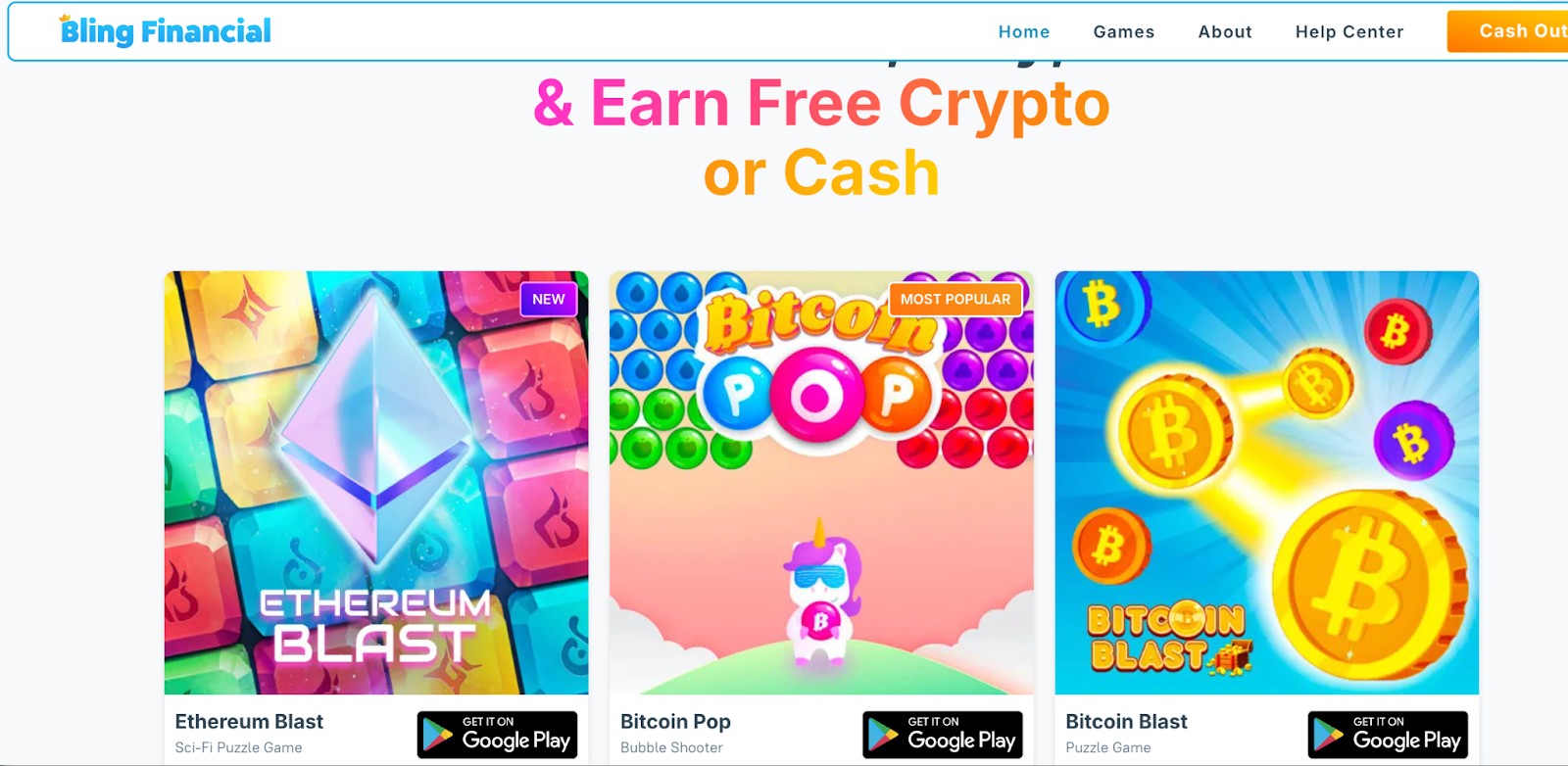 Платформа з іграми Bling Financial