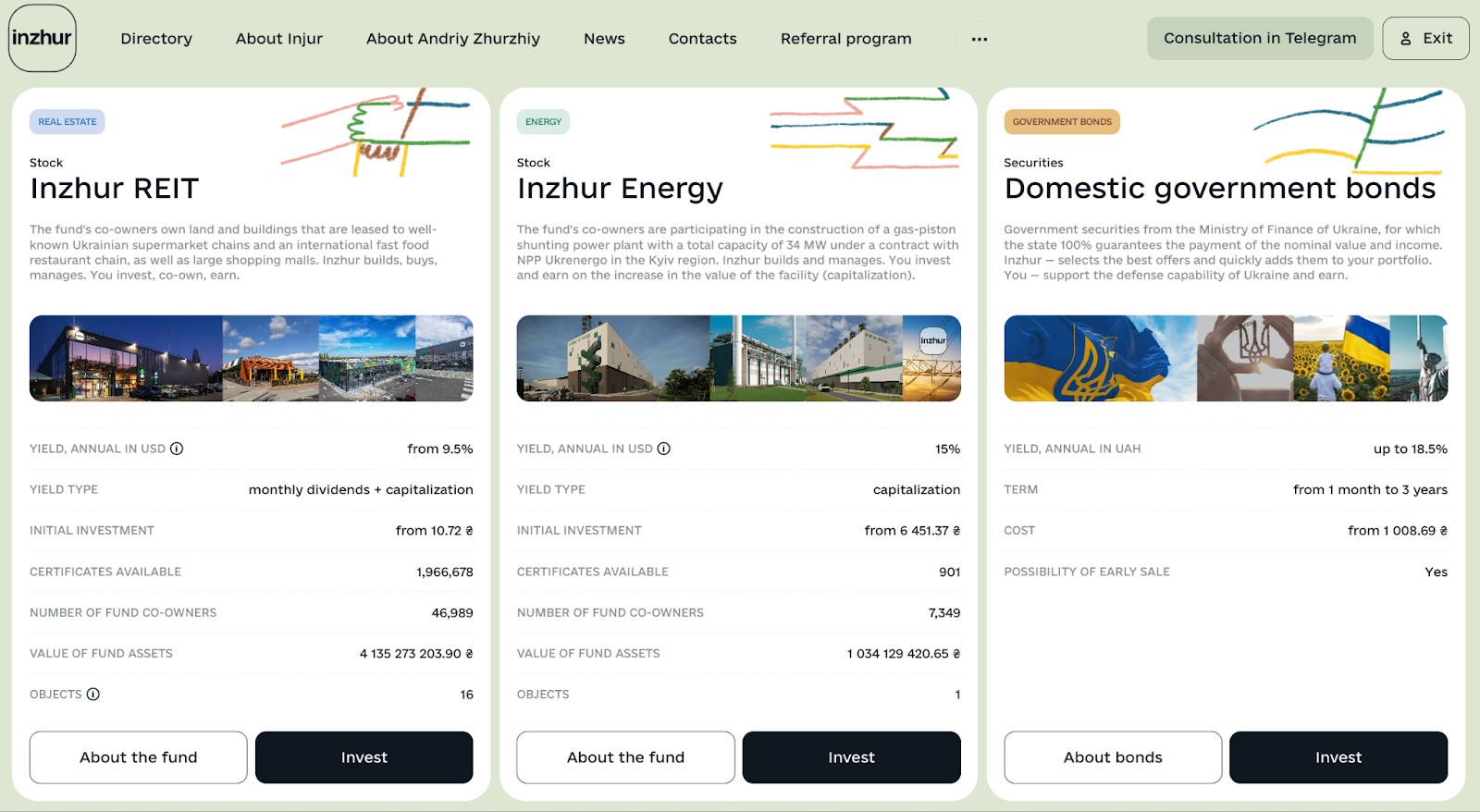Inzhur homepage